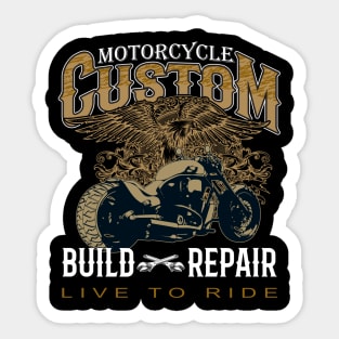 Motorcycle Custom Build And Repair Sticker